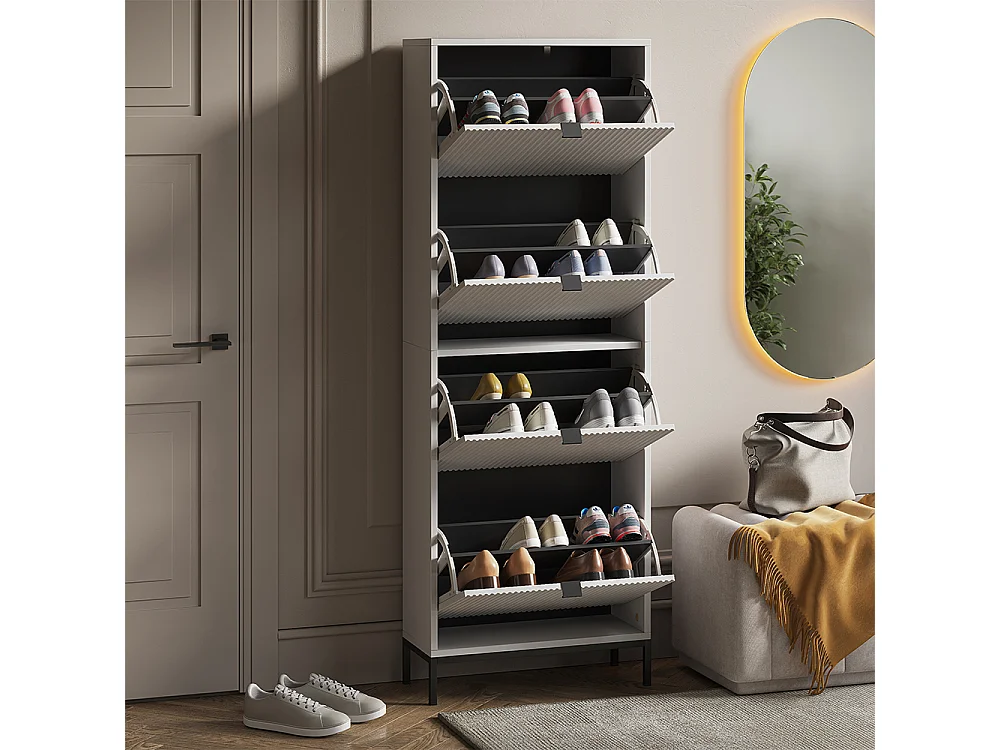 Schuhkipper weiß 60x24x168 eliza