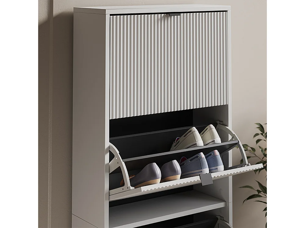 Benne à chaussures blanc 60x24x168 eliza