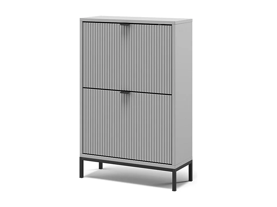 Schuhkipper grau 60x24x92 eliza