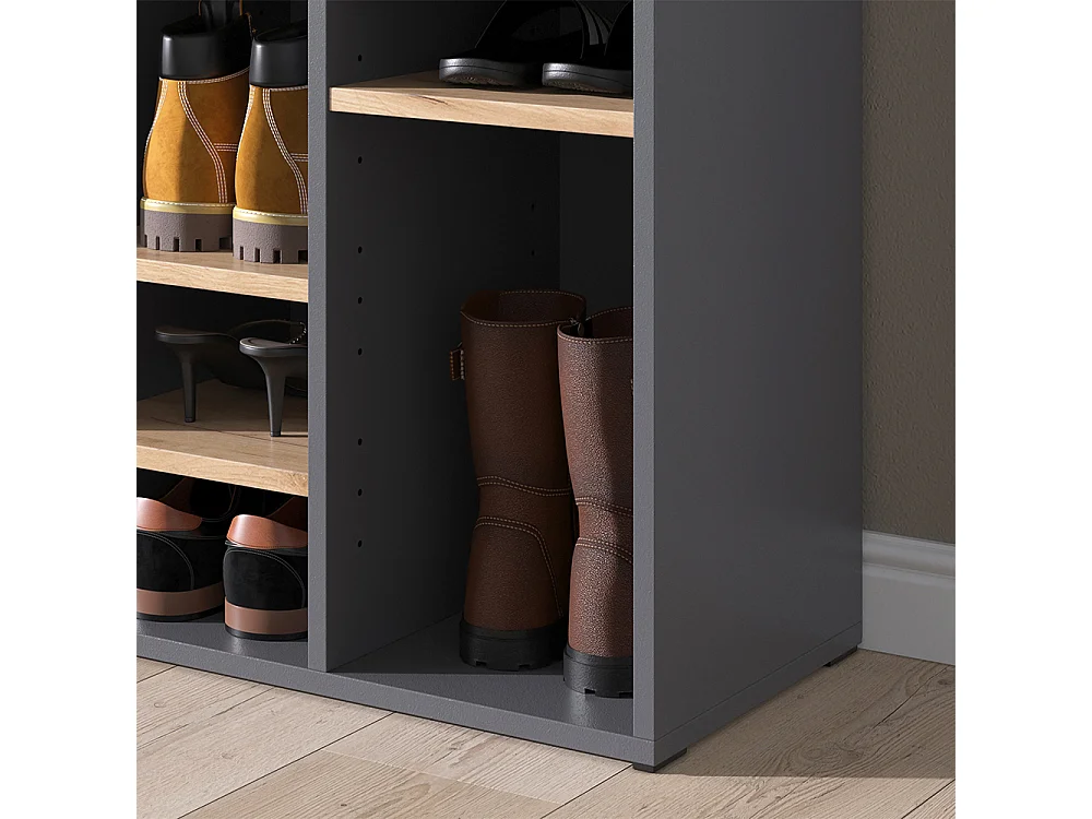Armoire à chaussures chêne de force doré 104x33x65.5 lysander