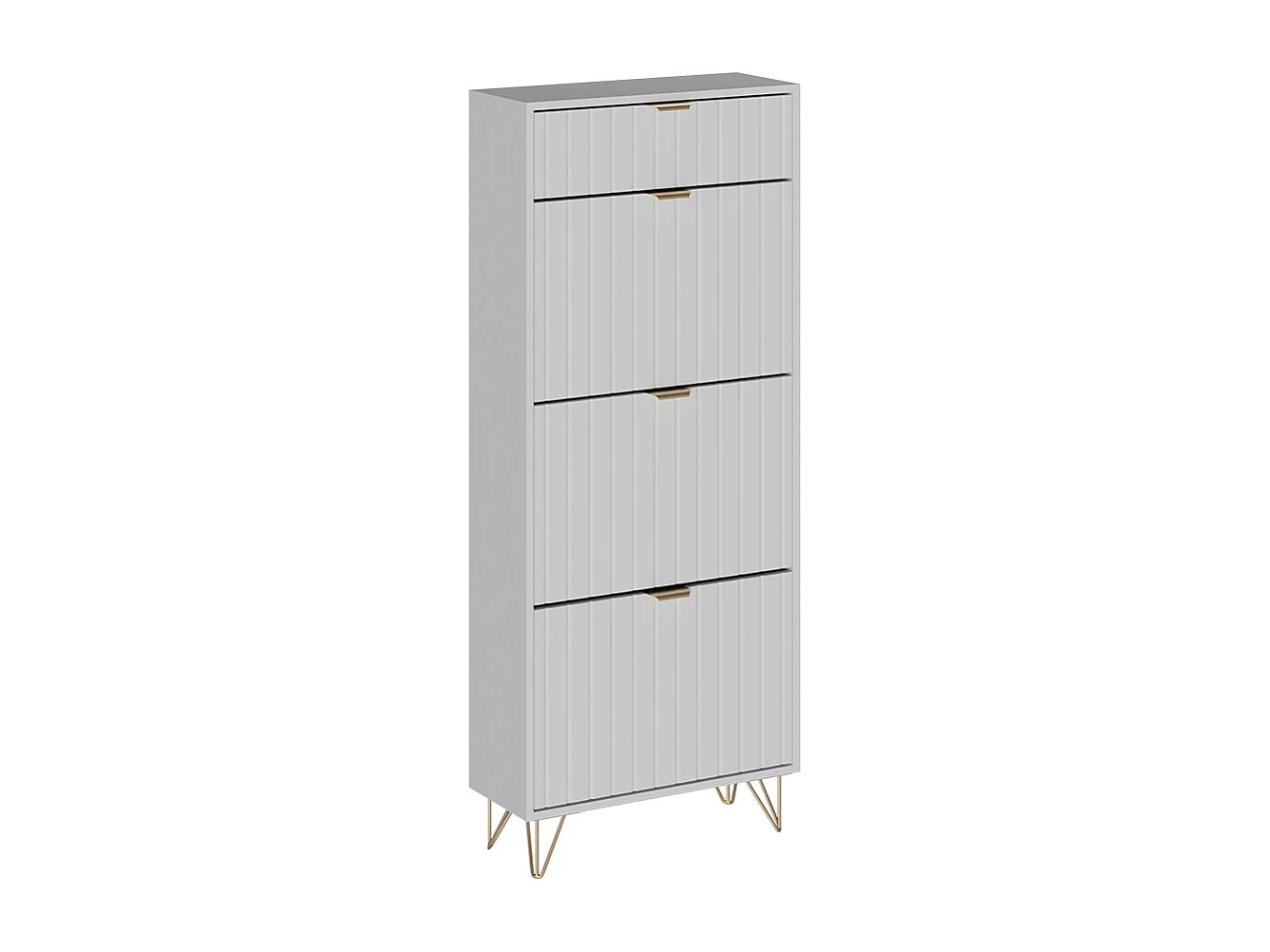Armoire à chaussures blanc 60x23.5x145 helge
