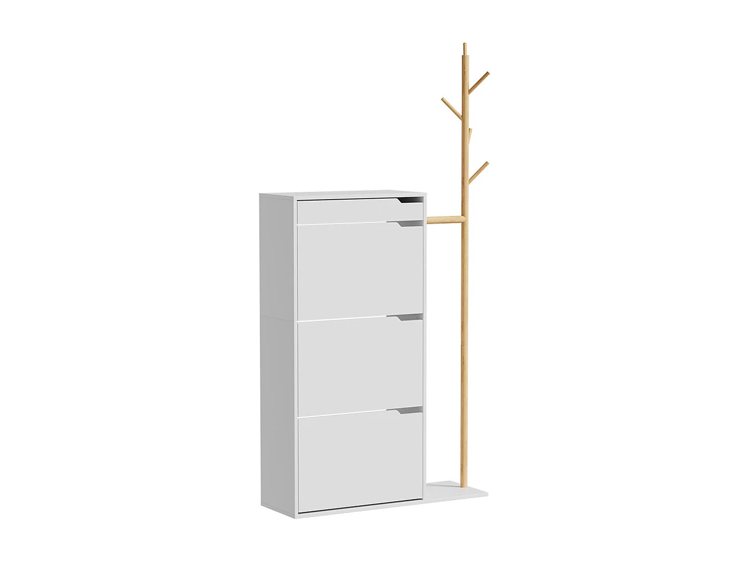 Armoire à chaussures blanc 90x30x181.5 ivo