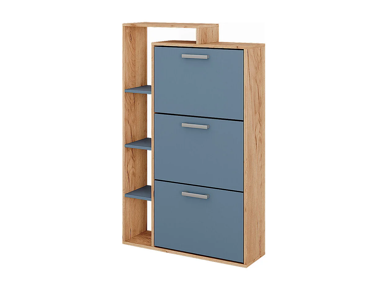 Schuhkipper goldkraft eiche/blau 80x24.2x128.3 orlando