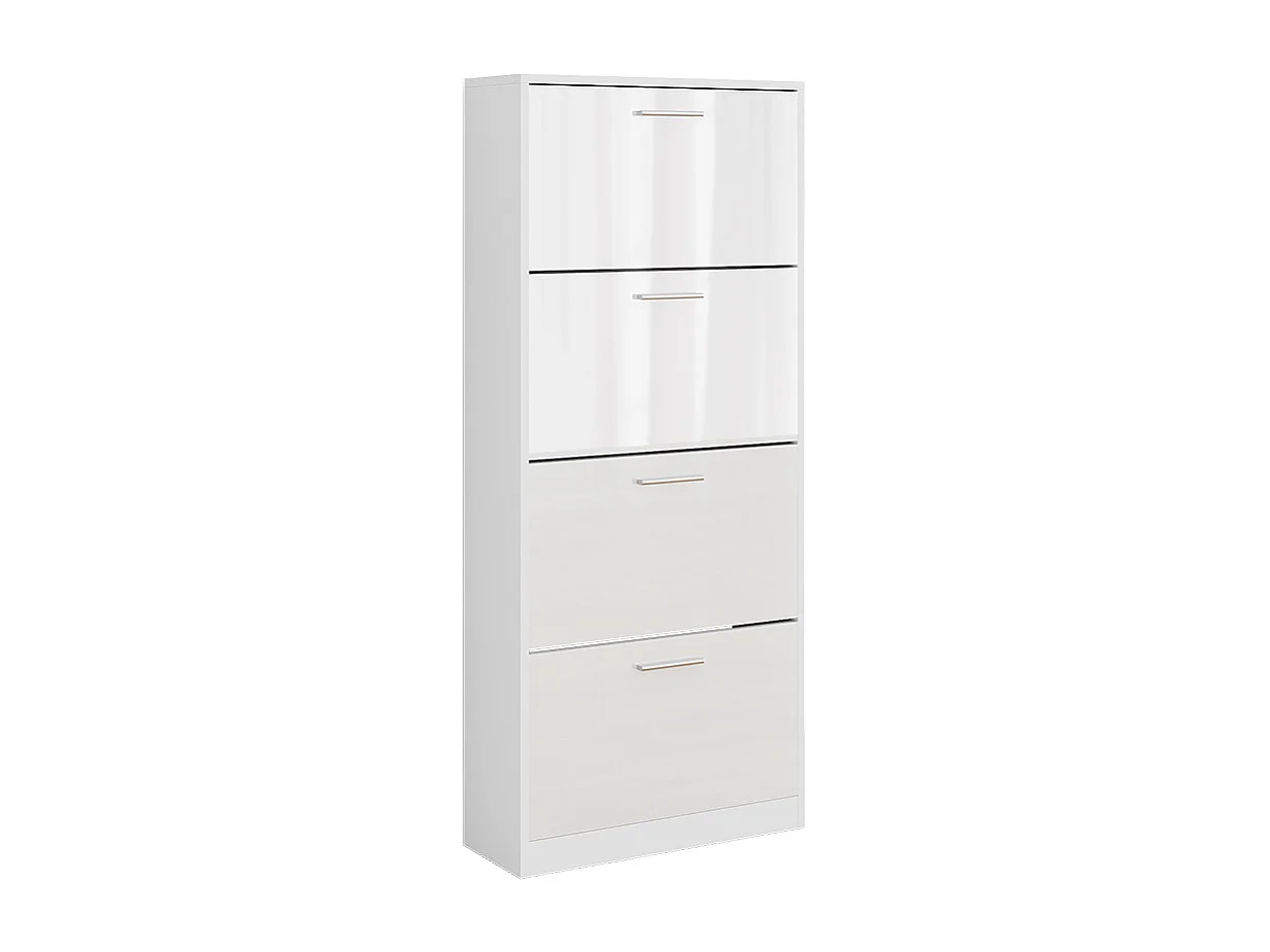 Skotøjsæske hvid/hvid højglans 59x22x137 gizmo