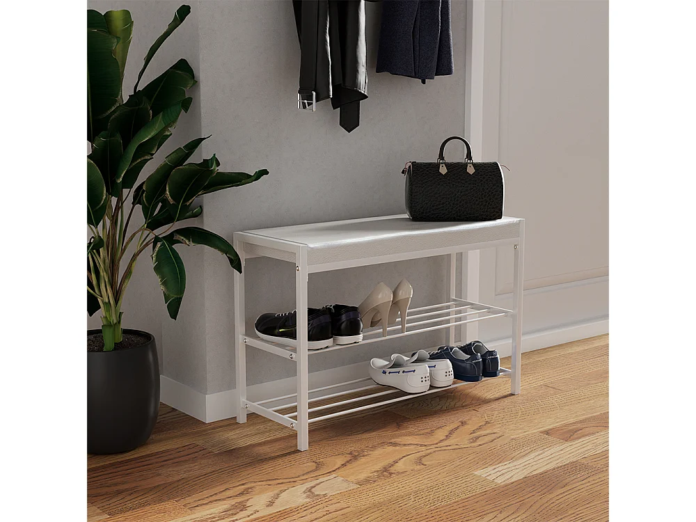 Schuhbank branco 80x30x52 borneo