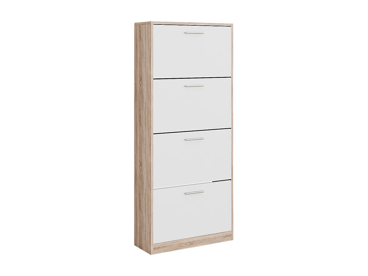 Meuble à chaussure sonoma/blanc 59x22x137 gizmo