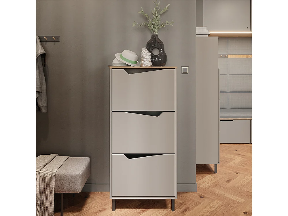 Wózek na buty greige/artisan 60x38x129.5 marelle