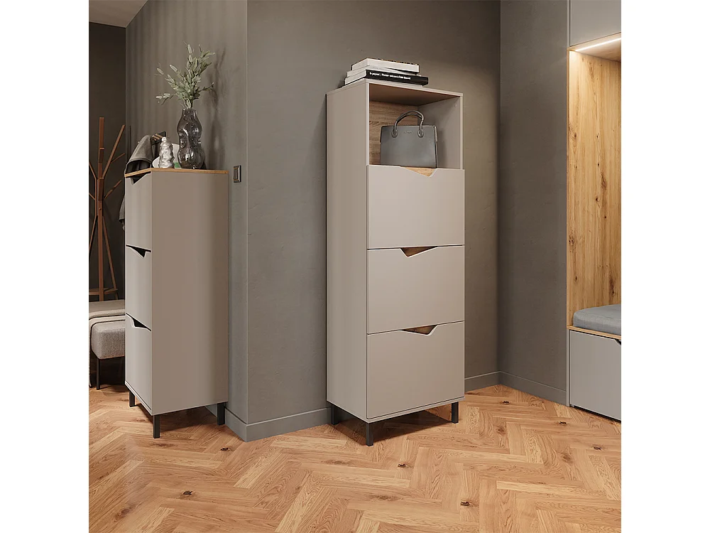 Wózek na buty greige/artisan 60x38x129.5 marelle