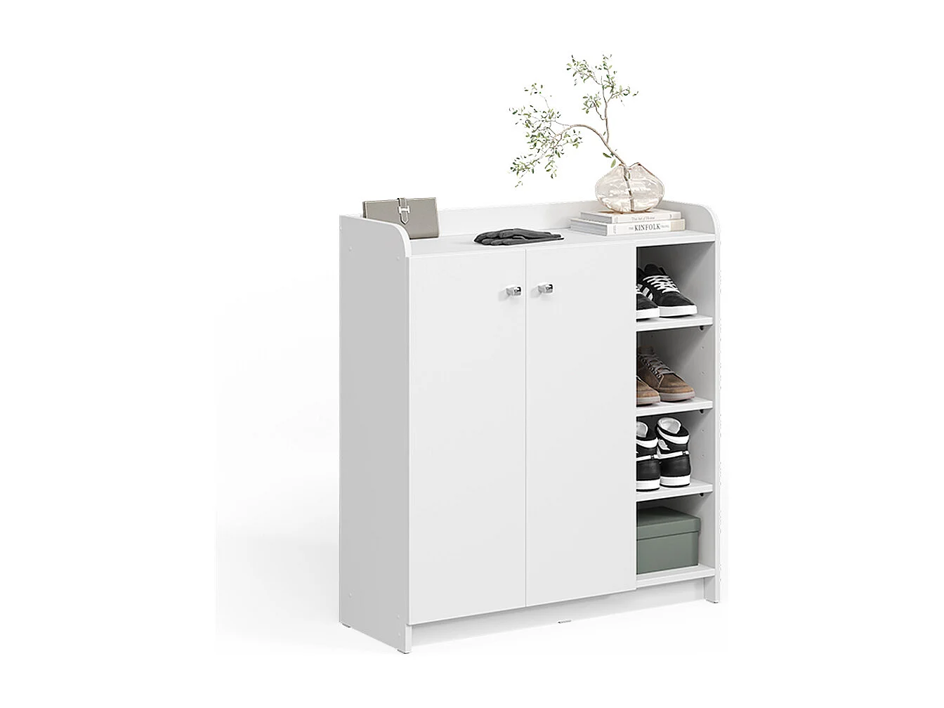 Schuhschrank weiß 83x32.3x91.4 moritz