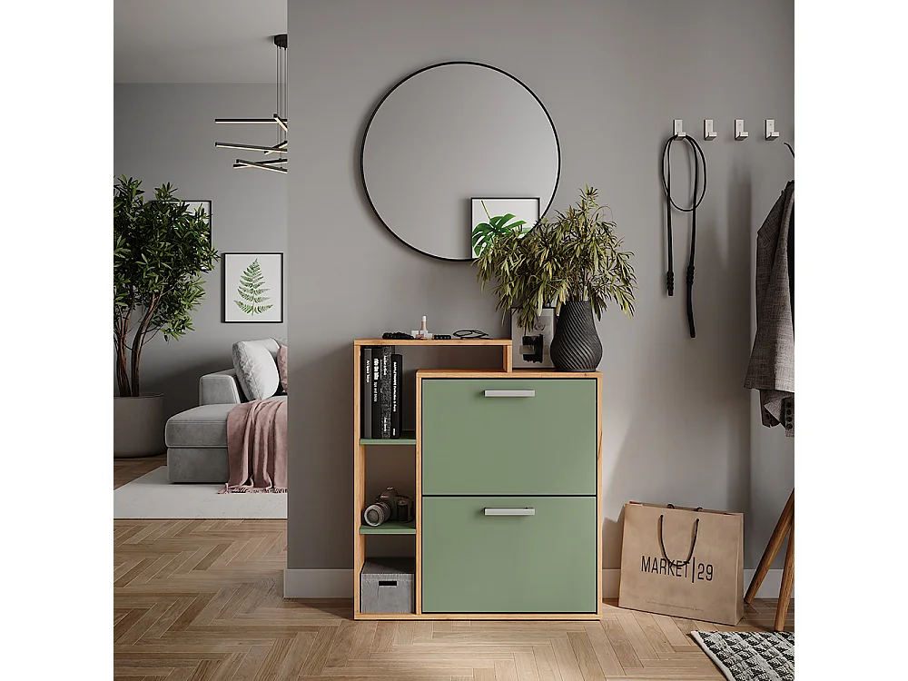 Scarpiera goldkraft rovere/verde 80x24.2x90 orlando