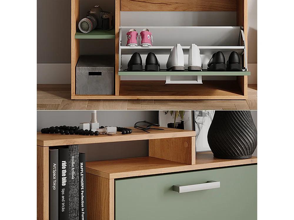 Scarpiera goldkraft rovere/verde 80x24.2x90 orlando