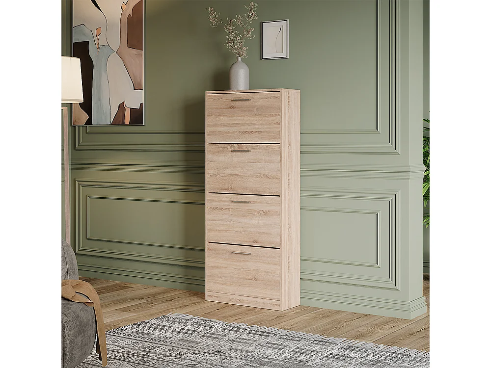 Meuble à chaussure sonoma 59x22x137 gizmo