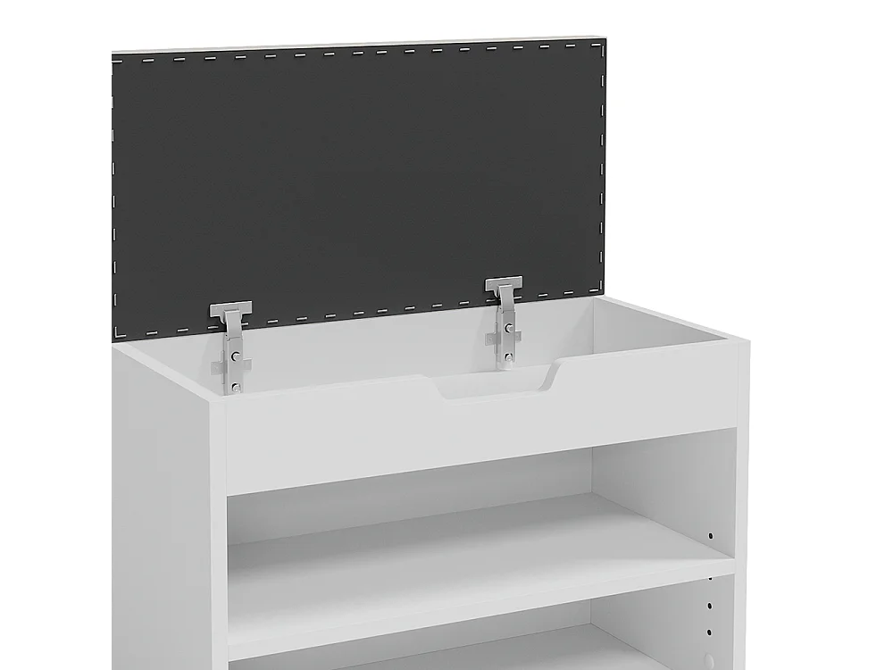 Banc pour chaussures blanc 60x30x45 rolfe