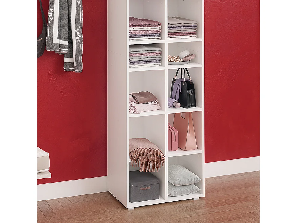 Armoire à chaussures blanc 52.4x33.3x183.3 paris