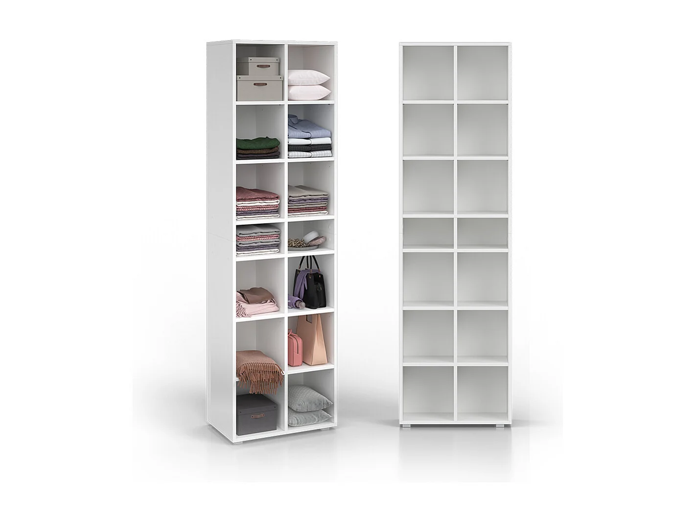 Armoire à chaussures blanc 52.4x33.3x183.3 paris