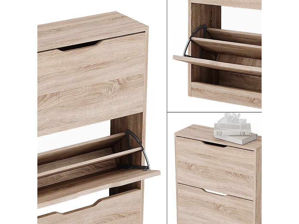 Meuble à chaussure sonoma 59x22x137 luca