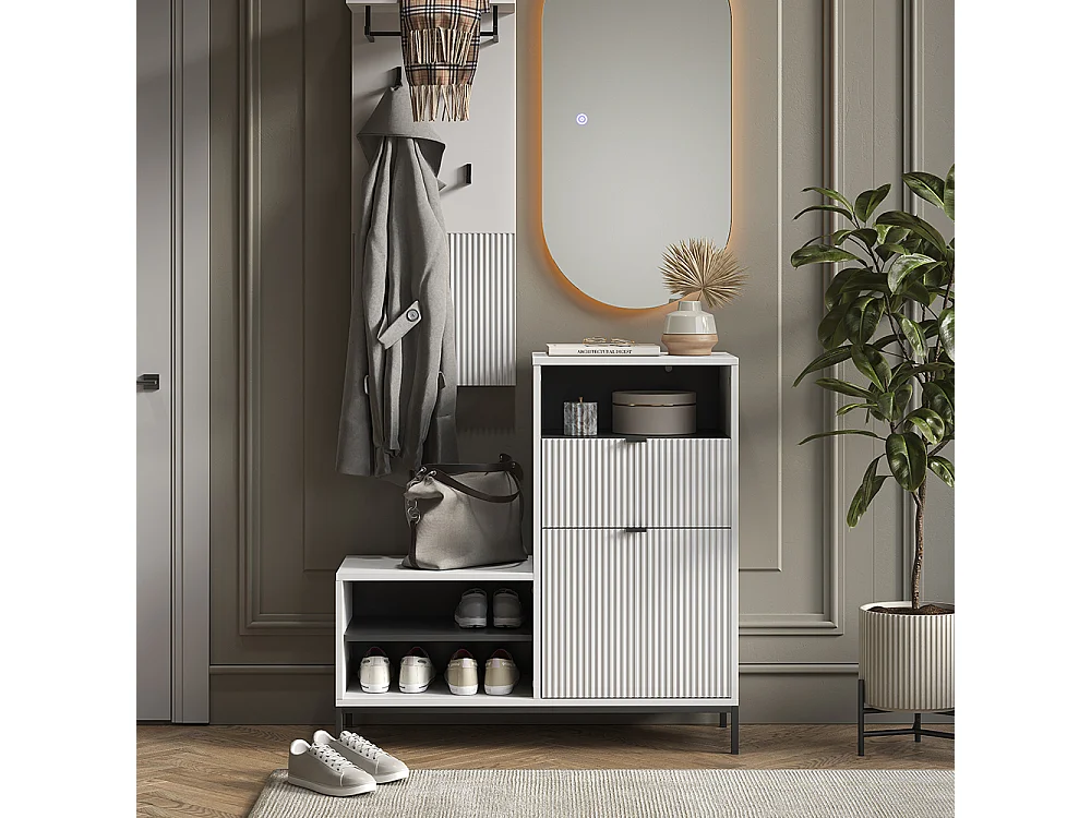 Banco para zapatos blanco 100x40x98.5 eliza