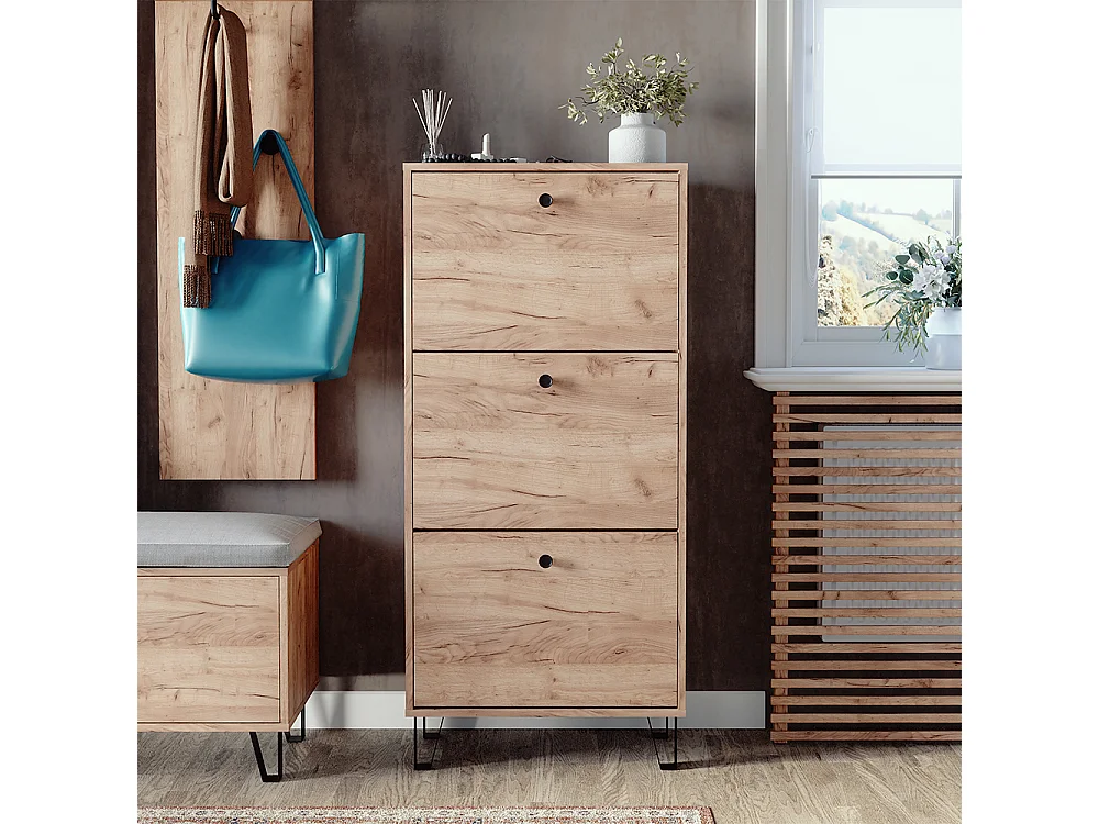 Schuhkipper goldkraft eiche 130x26x60 siri