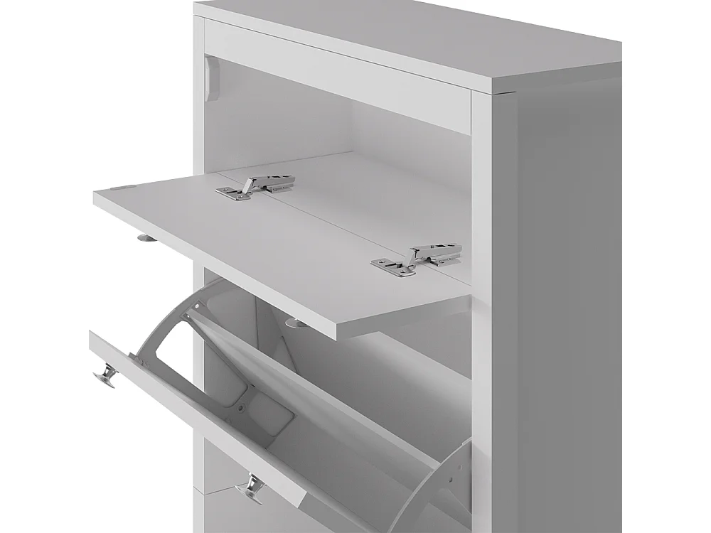 Armoire à chaussures blanc 60x23.5x153 aron