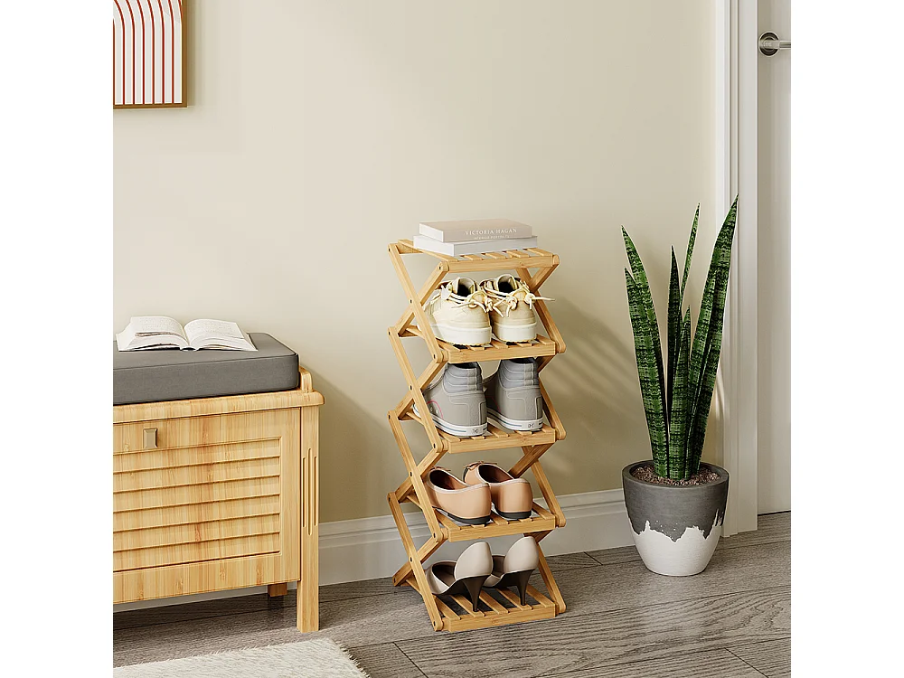 Szafka na buty bambus 26x26.5x68.5 ziggy