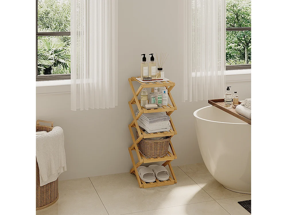 Armoire à chaussures bambou 26x26.5x68.5 ziggy