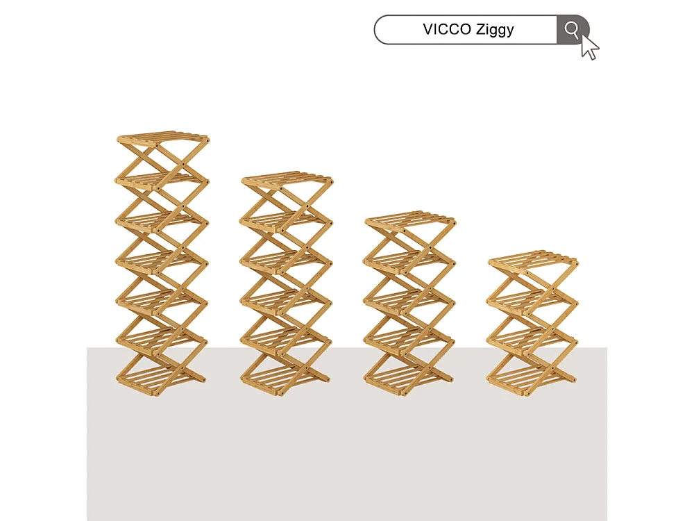 Armoire à chaussures bambou 26x26.5x68.5 ziggy