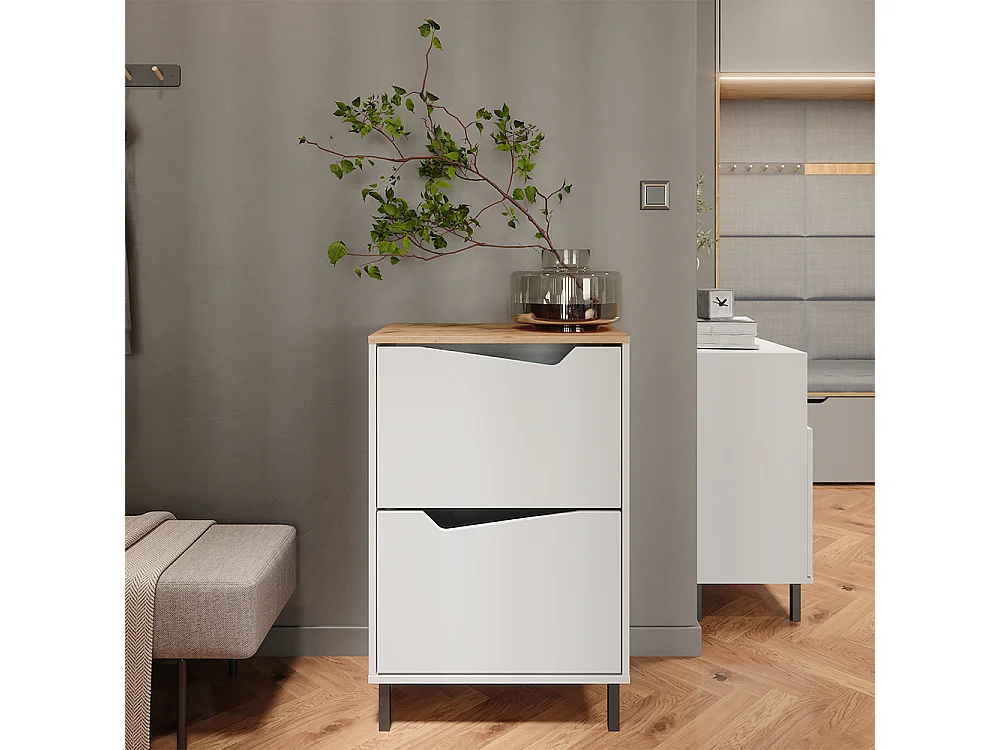 Schuhkipper weiß/artisan 60x38x91.6 marelle