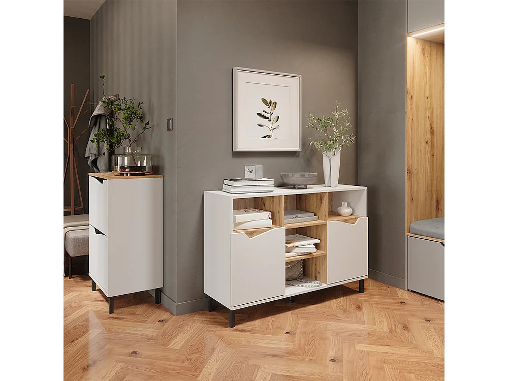 Schuhkipper weiß/artisan 60x38x91.6 marelle