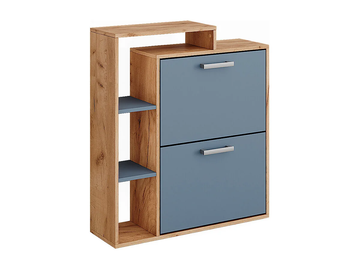 Basculeur à chaussures chêne doré/bleu 80x24.2x90 orlando