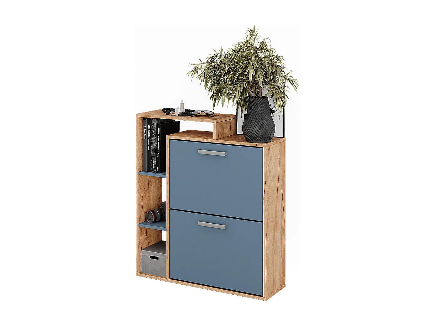 Skoskåp goldkraft ek/blå 80x24.2x90 orlando