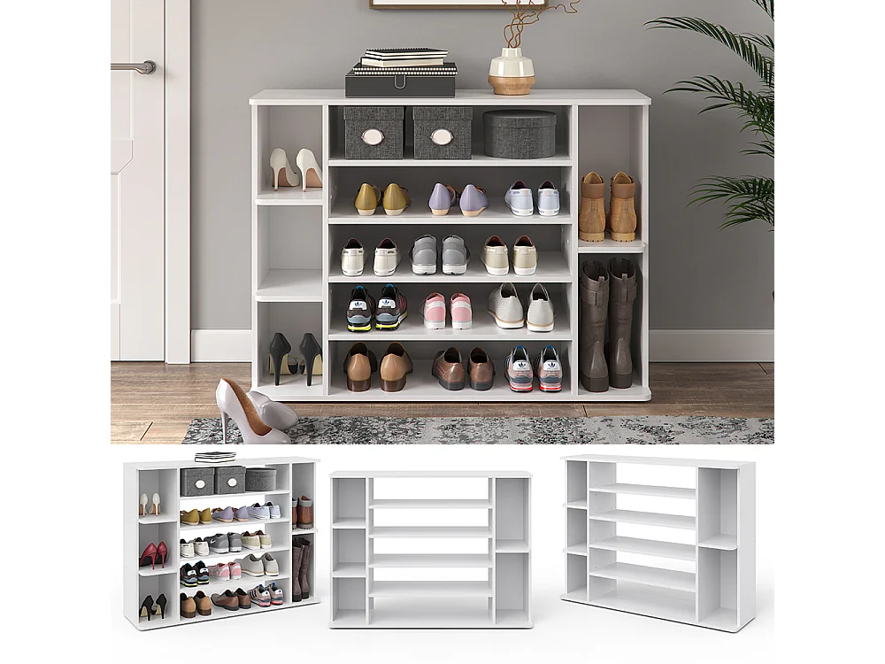 Armoire à chaussures blanc 116.2x30.1x87.4 levin