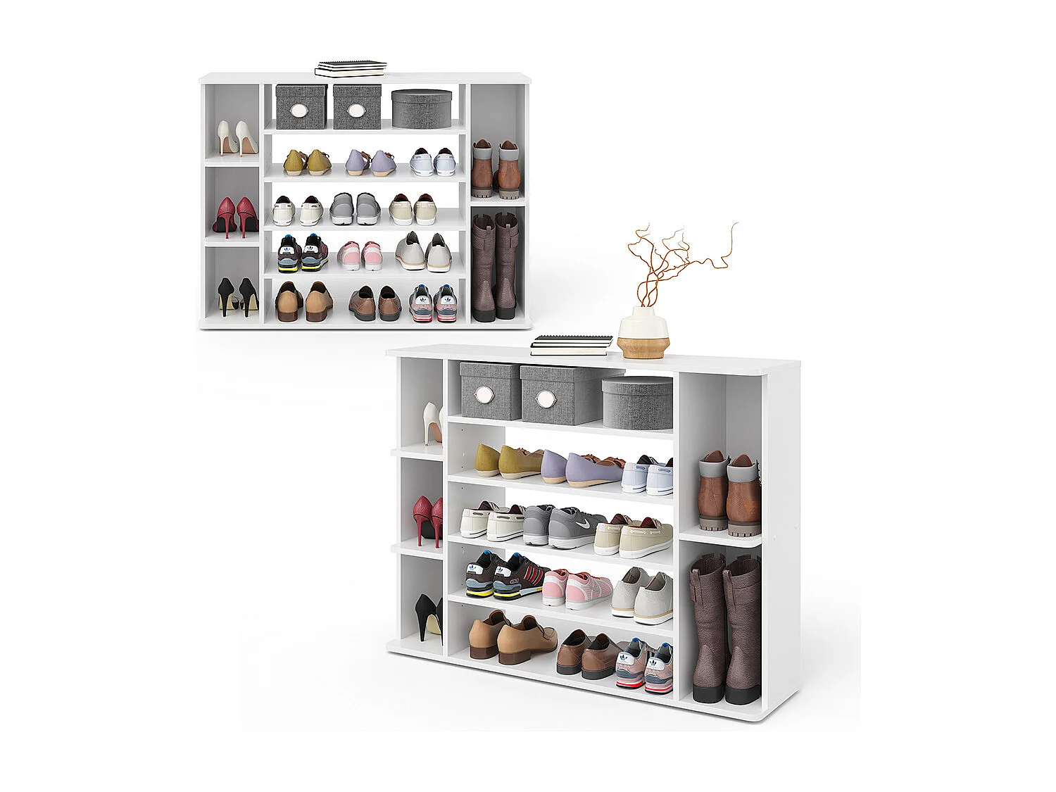 Armoire à chaussures blanc 116.2x30.1x87.4 levin