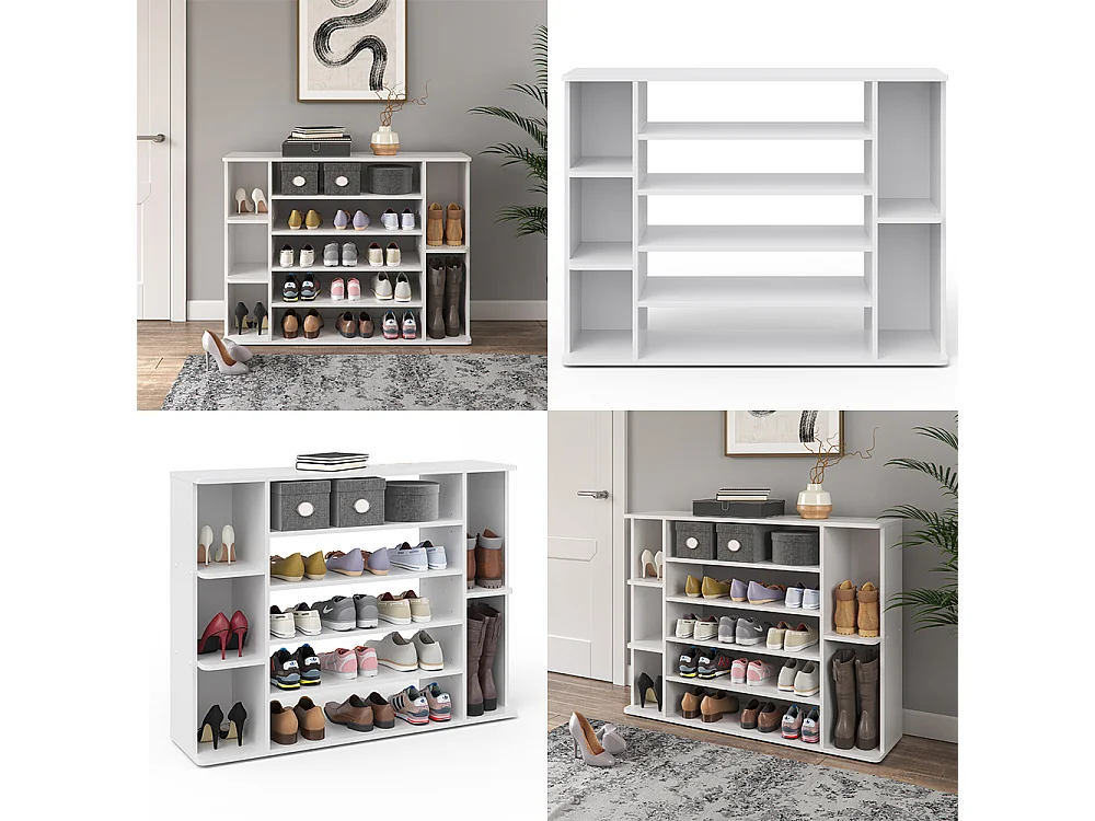 Armoire à chaussures blanc 116.2x30.1x87.4 levin