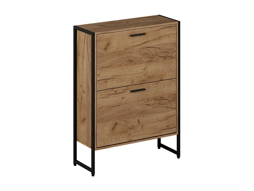 Schuhkipper goldkraft eiche/schwarz 63x23.5x83 folda