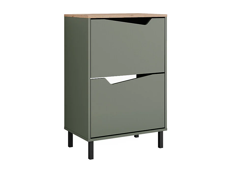 Benne à chaussures vert/artisan 60x38x91.6 marelle