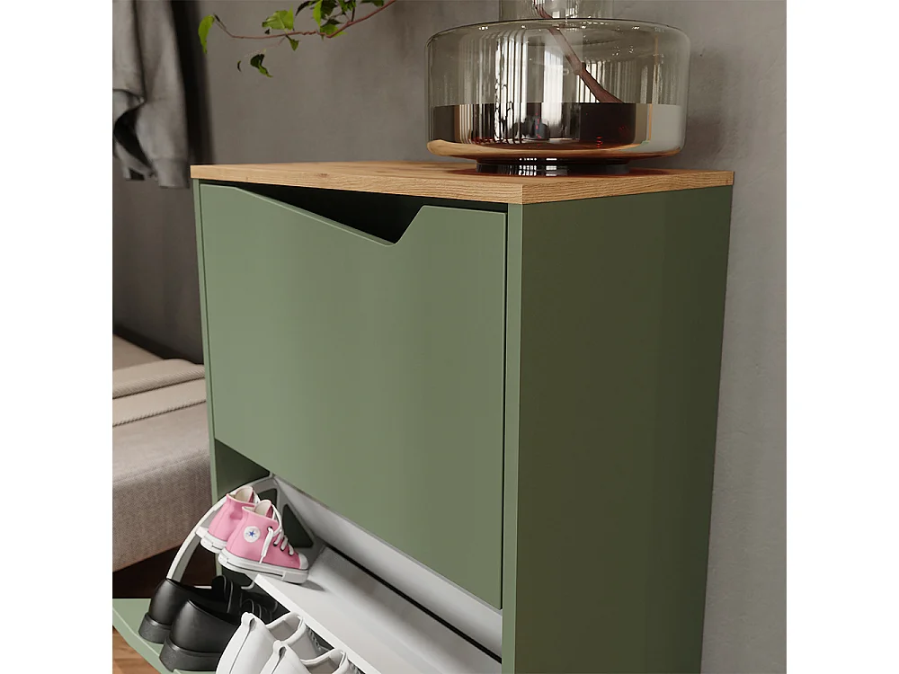 Shoe tipper green/artisan 60x38x91.6 marelle