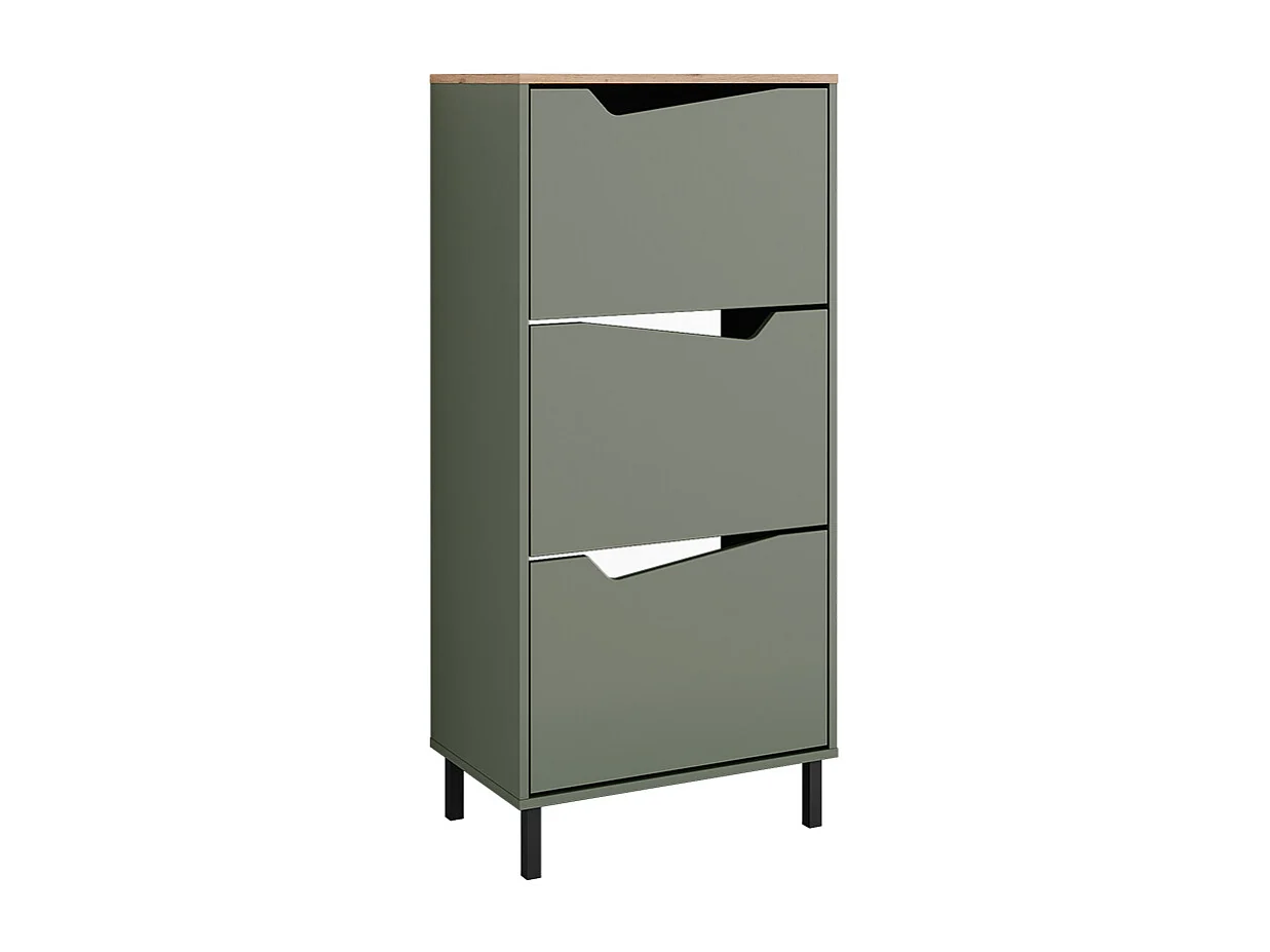 Benne à chaussures vert/artisan 60x38x129.5 marelle