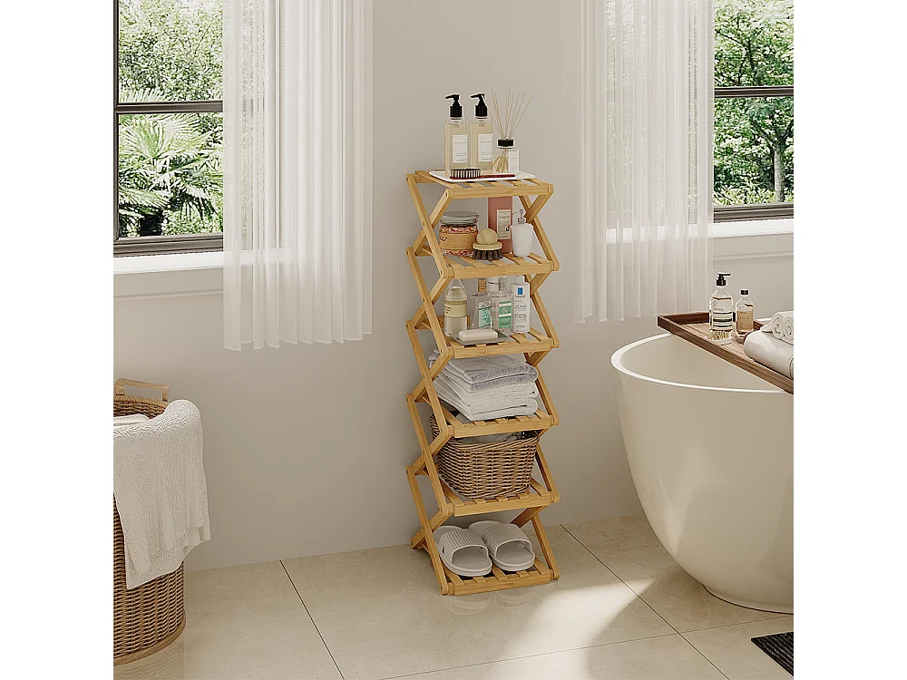 Szafka na buty bambus 26x26.5x83.5 ziggy