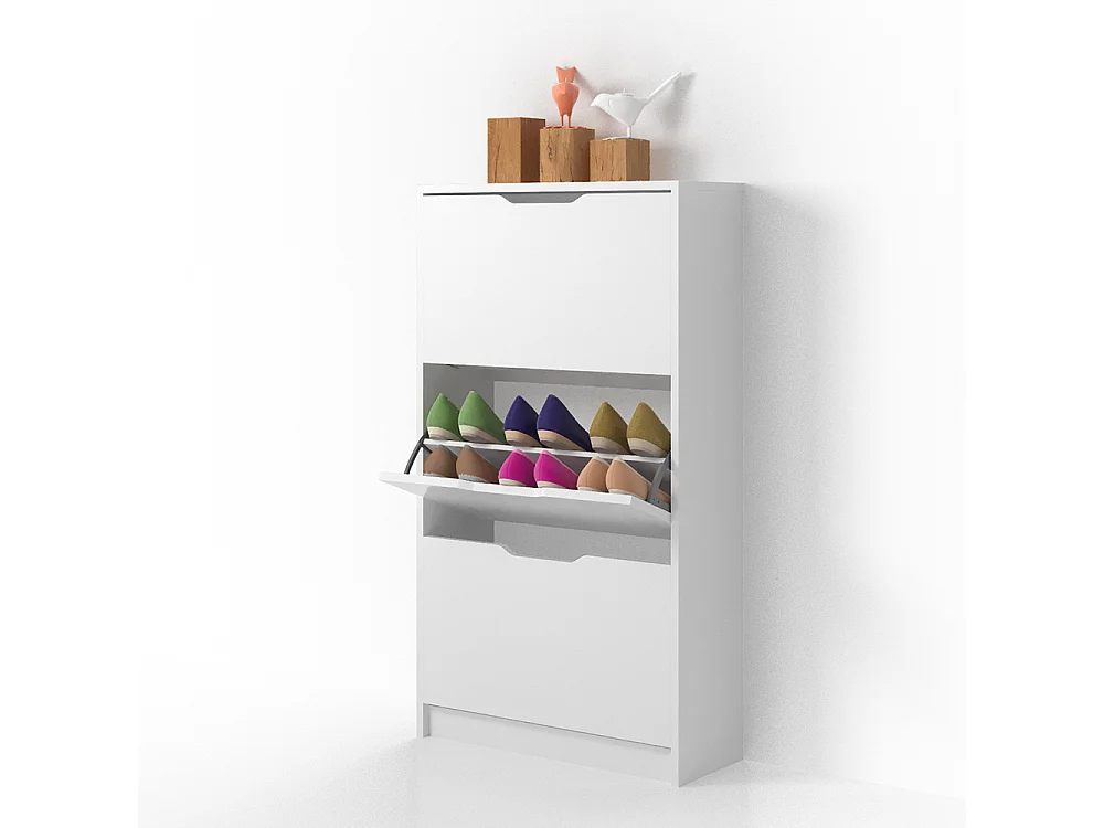 Zapatera abatible blanco 59x22x105 luca