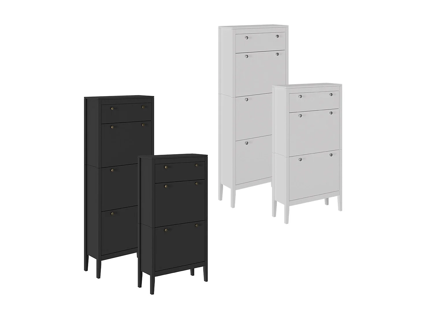 Szafka na buty biały 60x23.5x115 aron