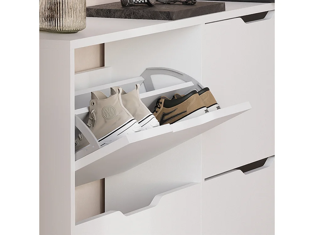 Zapatera abatible blanco 116.6x22x72.5 luca