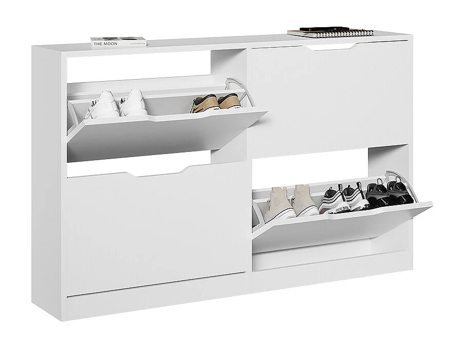 Zapatera abatible blanco 116.6x22x72.5 luca