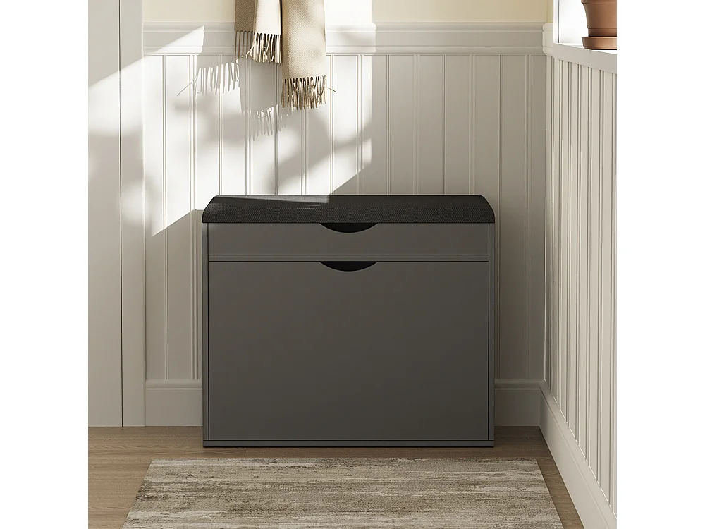 Banc pour chaussures anthracite 60x30x51 schufy