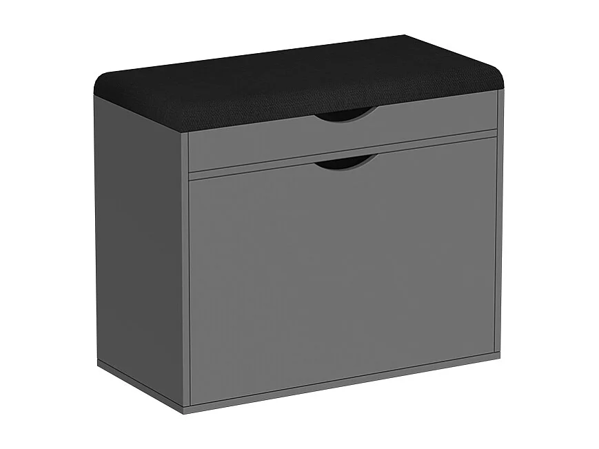 Banc pour chaussures anthracite 60x30x51 schufy