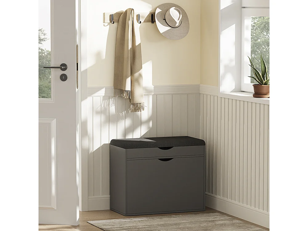Banc pour chaussures anthracite 60x30x51 schufy