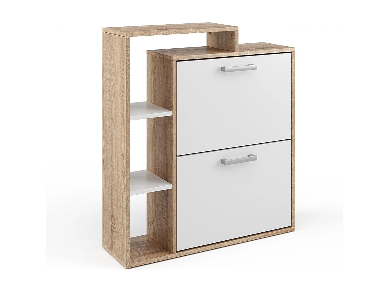 Meuble à chaussure blanc/sonoma 24.5x80x90 orlando