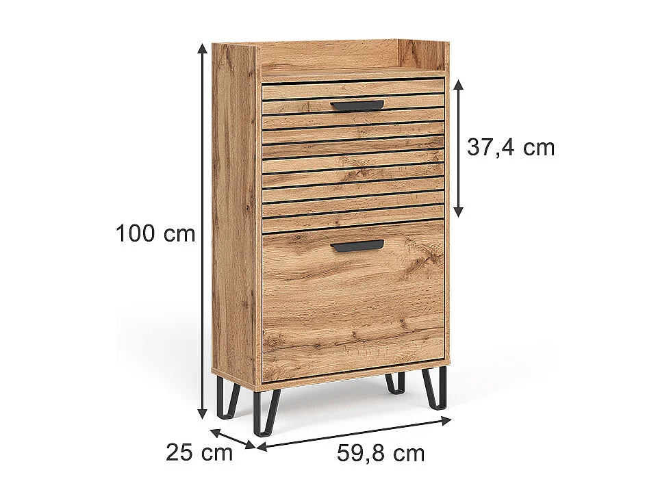 Schuhkipper eiche wotan 59.8x25x100 amber