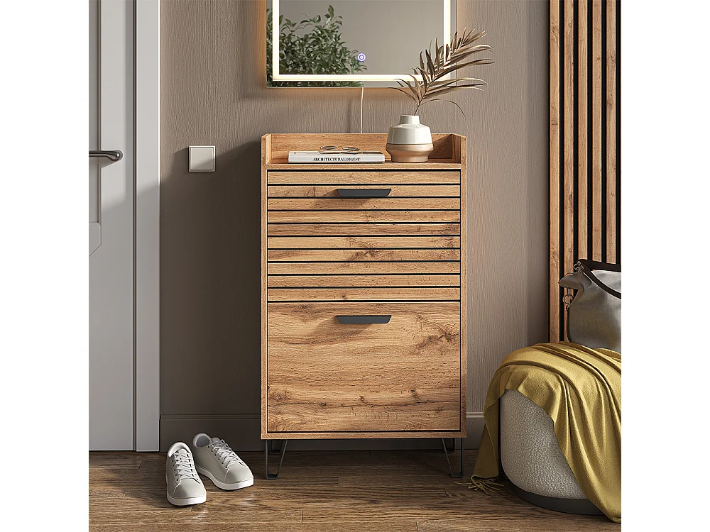 Le basculeur à chaussures chêne wotan 59.8x25x100 amber