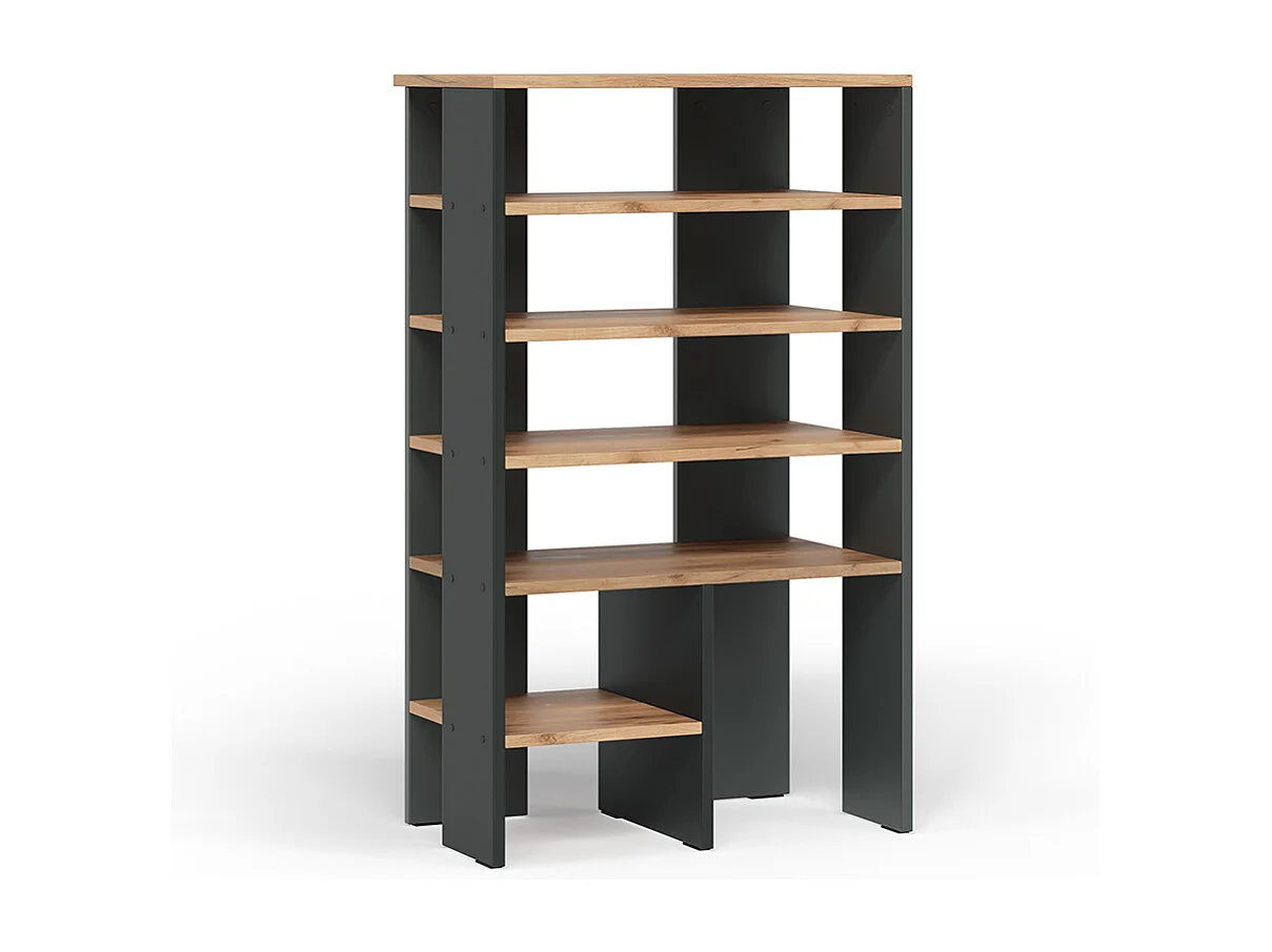 Schuhschrank anthrazit/goldkraft eiche 60x34.4x100 marlon