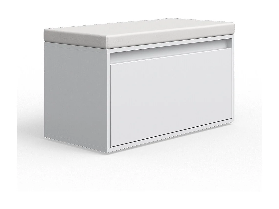 Banc pour chaussures blanc 80x39x45 iker